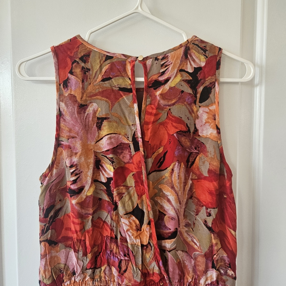 Aritzia Wilfred 100% Silk Rive Floral Colourful Romper Size Small - Picture 7 of 10